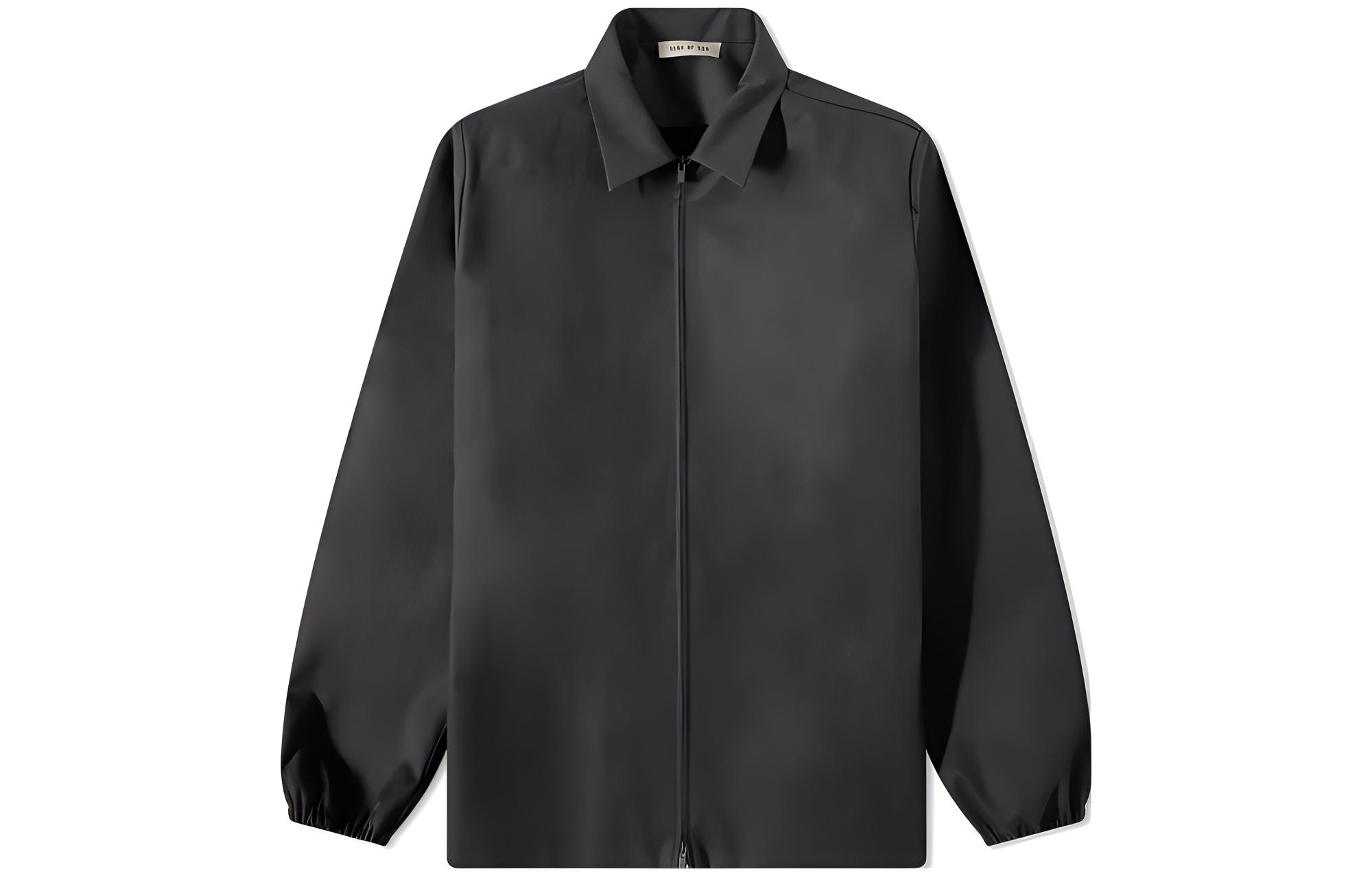 FOG Solid Black Zip-Up Work Jacket FGE30-018CTN227