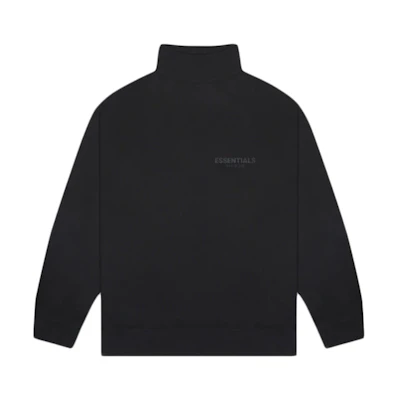 FOG SS20 Black Mock Neck Sweatshirt High Collar Pullover Unisex Black FOG-SS20-269