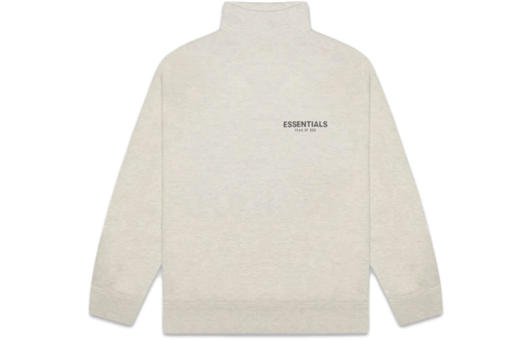 Fear of God SS20 Mock Neck Sweatshirt Oatmeal Unisex Pullover FOG-SS20-274