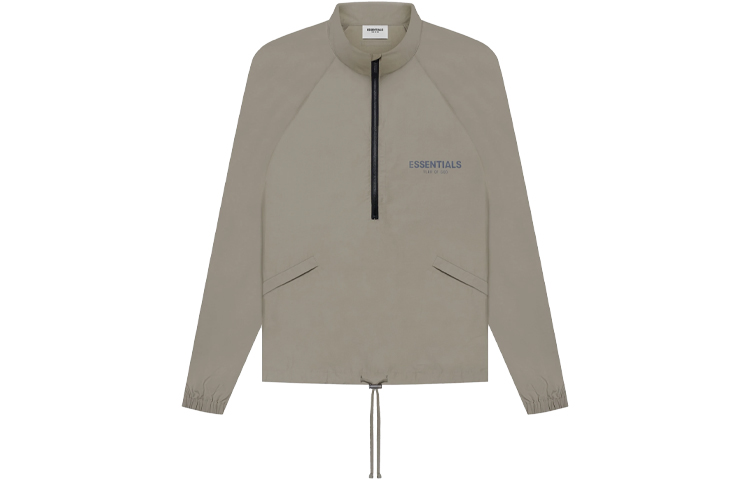 Fear of God SS21 Half Zip Track Jacket Taupe Unisex Windproof Sports Jacket FOG-SS21-648