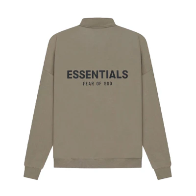 FOG SS21 Taupe Mockneck Half Zip Pullover Sweatshirt Unisex Winter Wear FOG-SS21-592