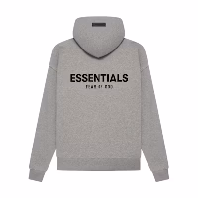 FOG SS22 Dark Oatmeal Hoodie Mens Flocked Logo Heavyweight Sweatshirt FOG-SS22-946