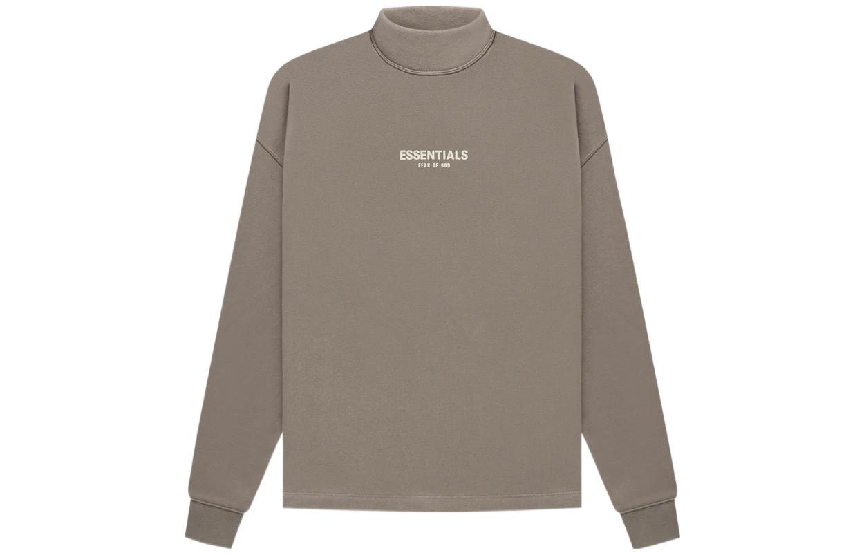 Fear of God SS22 Desert Taupe Logo Pullover Heavyweight Sweatshirt - Gray Taupe FOG-SS22-093