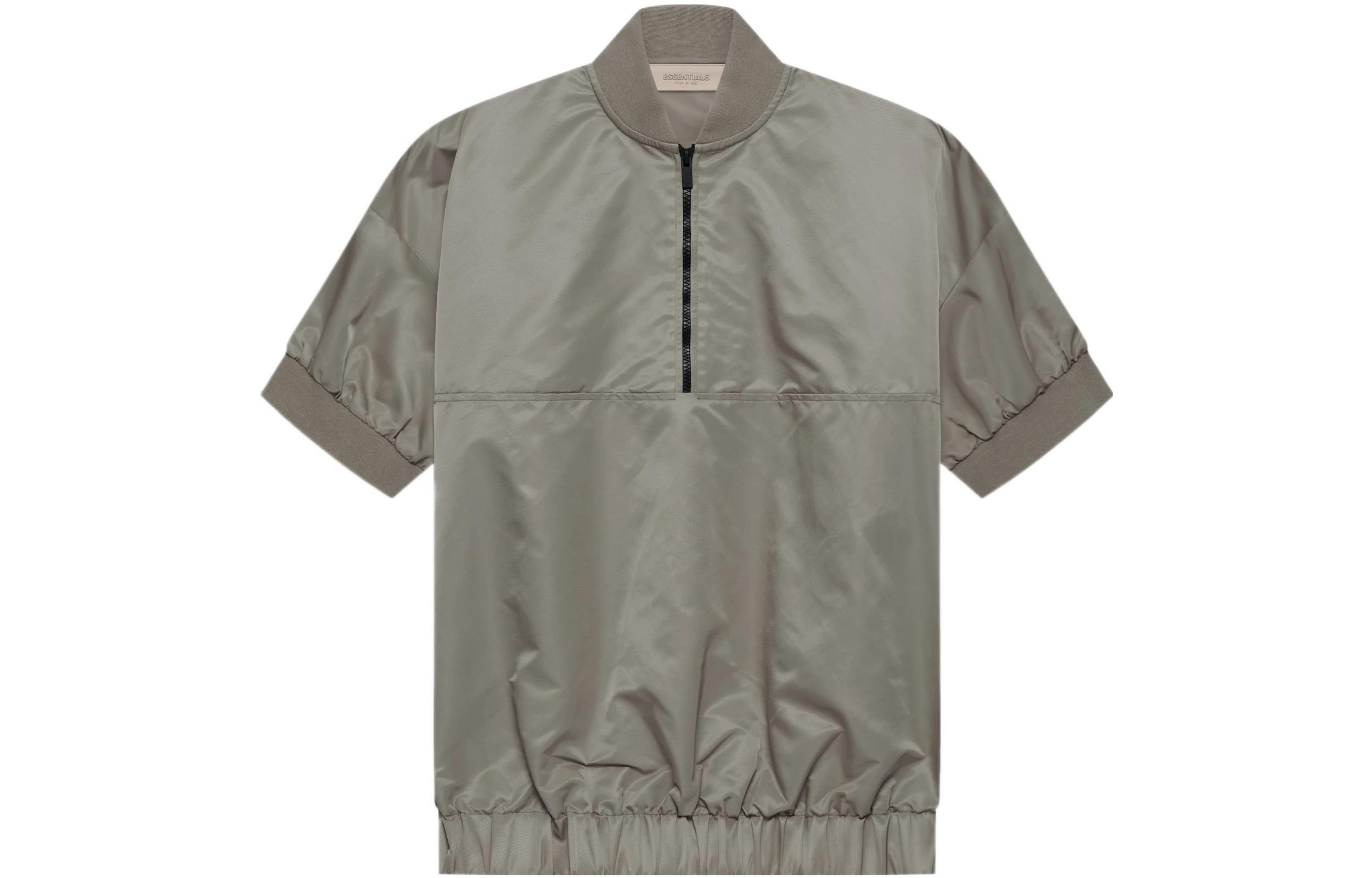 Fear of God SS22 Half Zip Pullover Jacket Desert Taupe Gray-Brown FOG-SS22-244