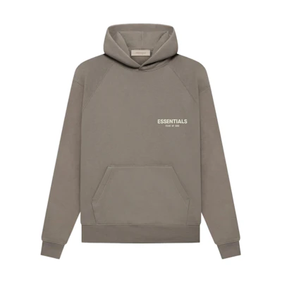 FOG SS22 Hoodie Desert Taupe Pullover Fleece Logo Hoodie Men Grey Taupe FOG-SS22-399