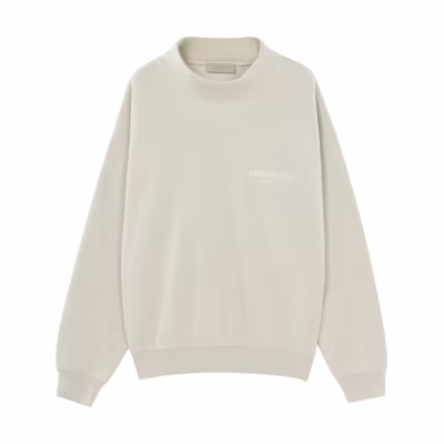 FOG SS22 Logo Print Half-Turtleneck Pullover Sweatshirt Wheat FOG-SS22-251