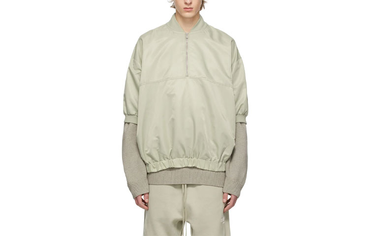 FOG SS22 Oversized Baseball Jacket Green-Grey Menswear FOG-SS22-580