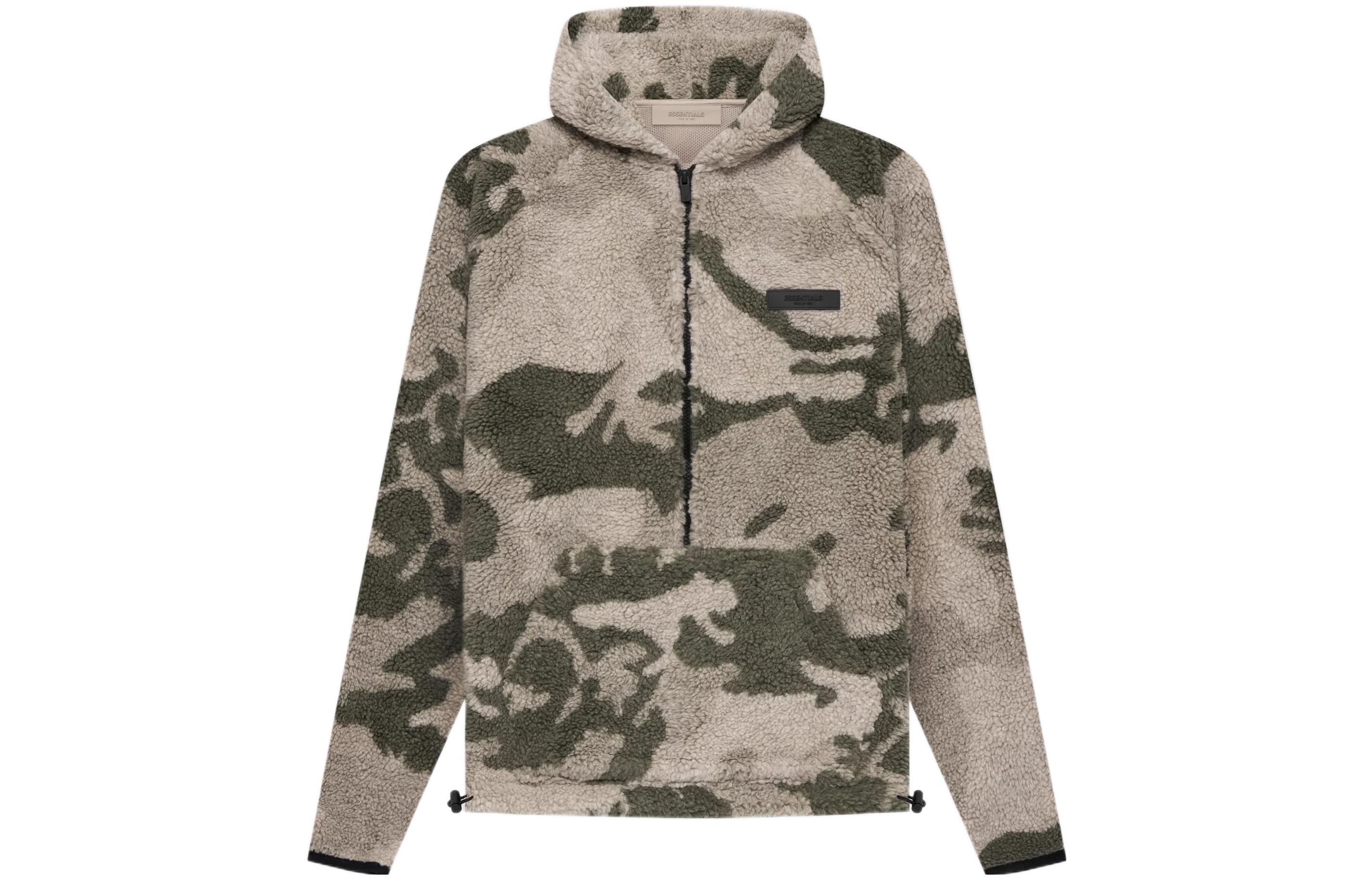 FOG SS22 Polar Fleece Half Zip Hoodie Camouflage Heavyweight Sweater FOG-SS22-402