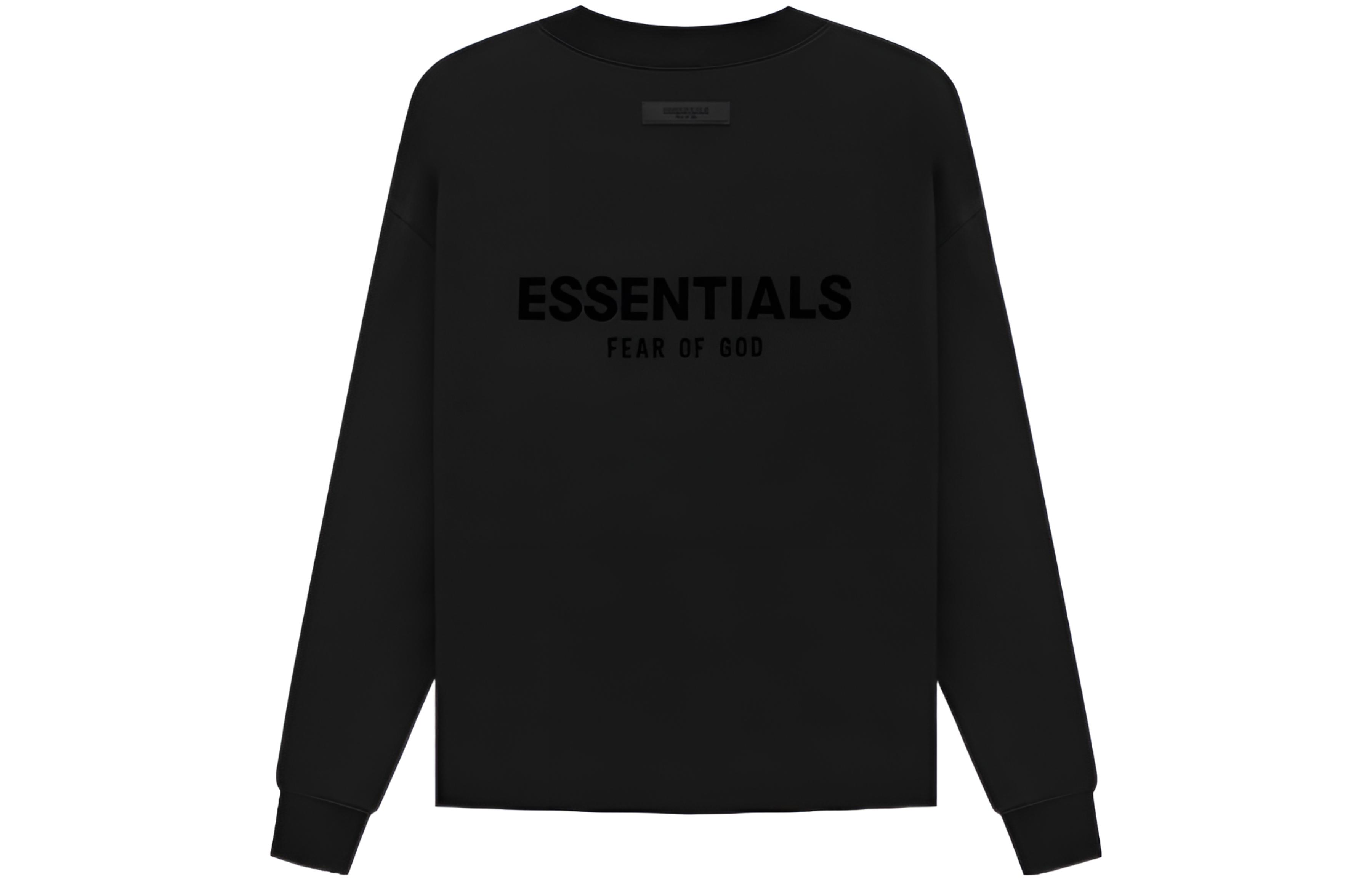 Fear of God SS22 Relaxed Crewneck Black Logo Pullover Unisex Sweatshirt FOG-SS22-988