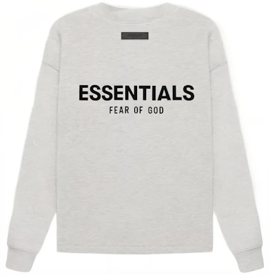 Fear of God SS22 Relaxed Crewneck Light Oatmeal Flocked Logo Heavyweight Sweatshirt FOG-SS22-340 Buy Fear of God SS22 Relaxed Crewneck Light Oatmeal Flocked Logo Heavyweight Sweatshirt FOG-SS22-340
