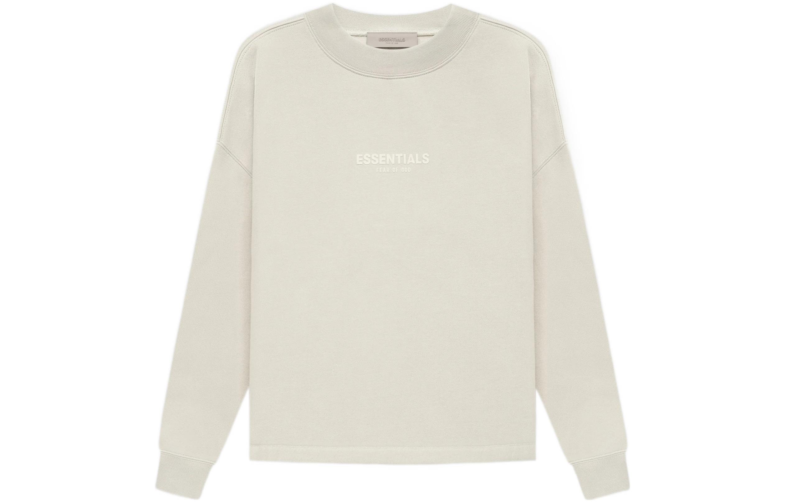 Fear of God SS22 Relaxed Crewneck Wheat Logo Heavyweight Pullover Sweatshirt Beige FOG-SS22-134