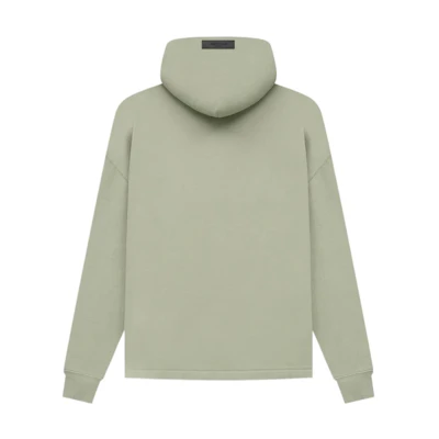 FOG SS22 Relaxed Hoodie Seafoam Flocked Logo Heavyweight Pullover - Grey Green FOG-SS22-186