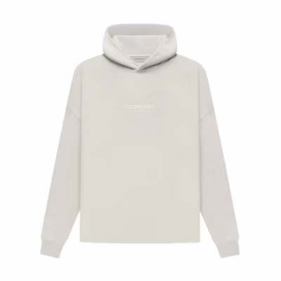 FOG SS22 Relaxed Hoodie Wheat Flocked Logo Pullover Heavyweight Hoodie FOG-SS22-131
