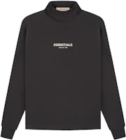 Fear of God SS22 Relaxed Mockneck Logo Print Heavyweight Sweatshirt Iron Black FOG-SS22-135 Fear of God SS22 Relaxed Mockneck Logo Print Heavyweight Sweatshirt Iron Black FOG-SS22-135