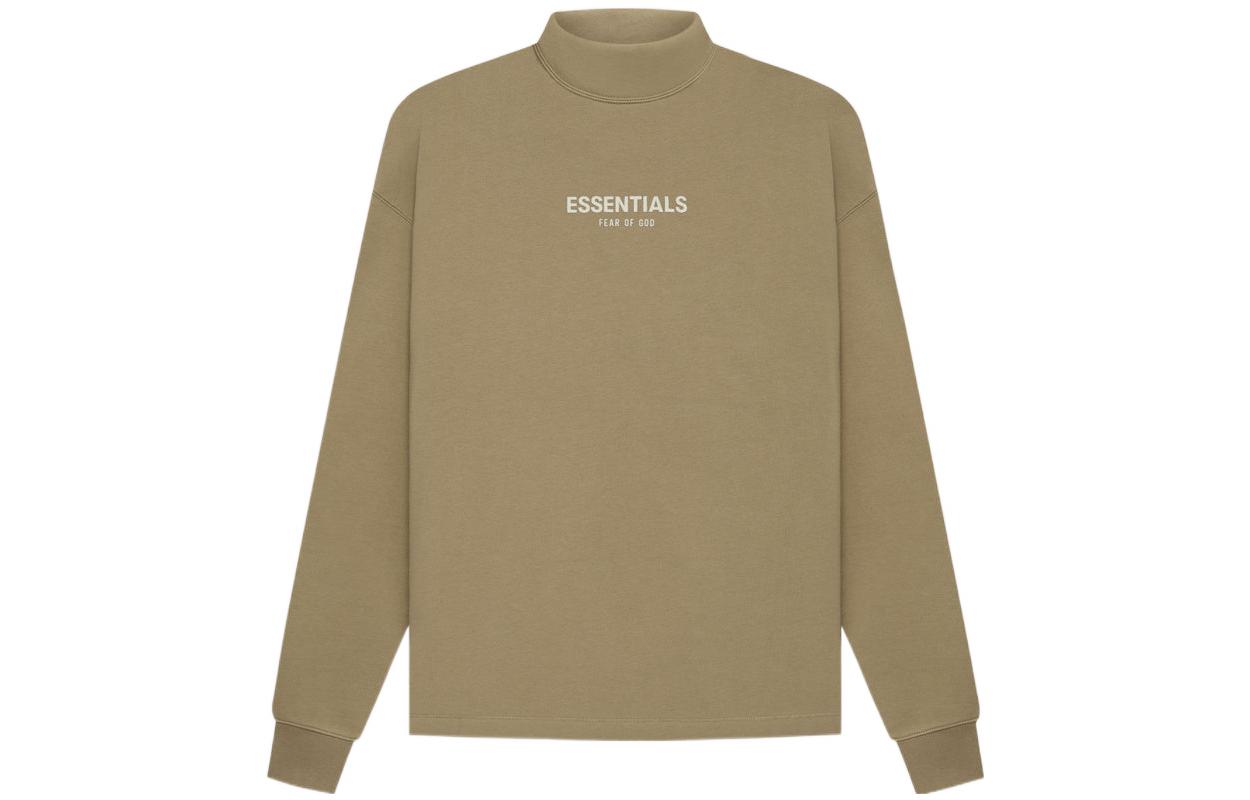 Fear of God SS22 Relaxed Mockneck Oak Logo High-Neck Heavyweight Sweatshirt Oak Brown FOG-SS22-927