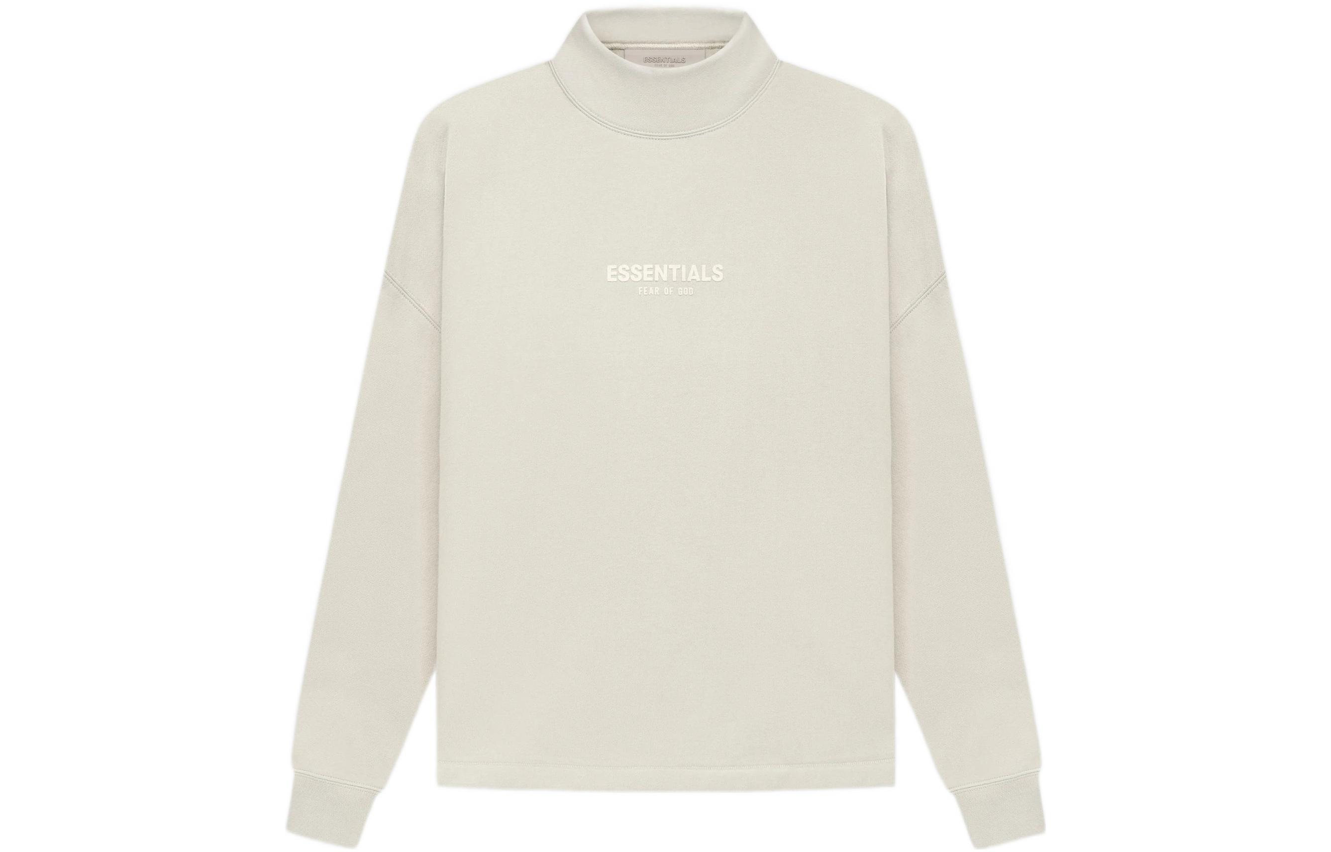 Fear of God SS22 Relaxed Mockneck Wheat Heavyweight Logo Sweatshirt - FOG-SS22-130