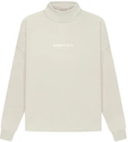 Fear of God SS22 Relaxed Mockneck Wheat Heavyweight Logo Sweatshirt - FOG-SS22-130 Fear of God SS22 Relaxed Mockneck Wheat Heavyweight Logo Sweatshirt - FOG-SS22-130