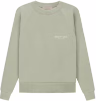 Fear of God SS22 Seafoam Crewneck Gray-Green Heavyweight Pullover Sweatshirt FOG-SS22-107 Fear of God SS22 Seafoam Crewneck Gray-Green Heavyweight Pullover Sweatshirt FOG-SS22-107