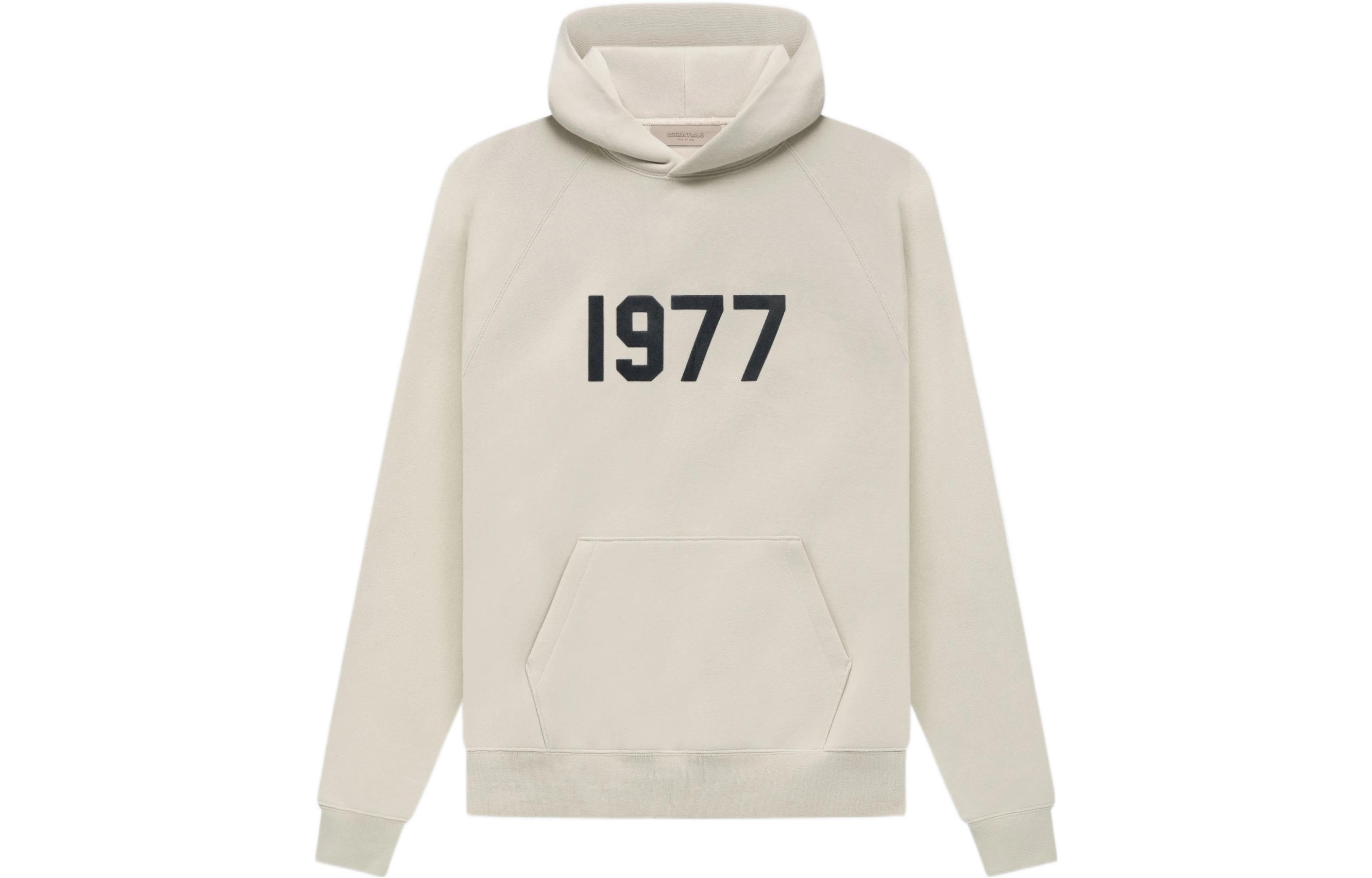 FOG SS22 Wheat 1977 Flocked Logo Heavyweight Pullover Hoodie Mens FOG-SS22-152