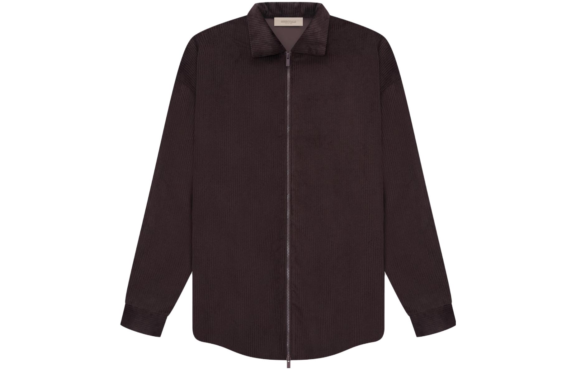 FOG SS23 Corduroy Lined Zip-Up Shirt Jacket Men’s Plum Purple FOG-SS23-048