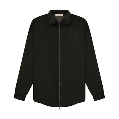 FOG SS23 Corduroy Zip-Up Shirt Jacket Off Black Fashion FOG-SS23-045