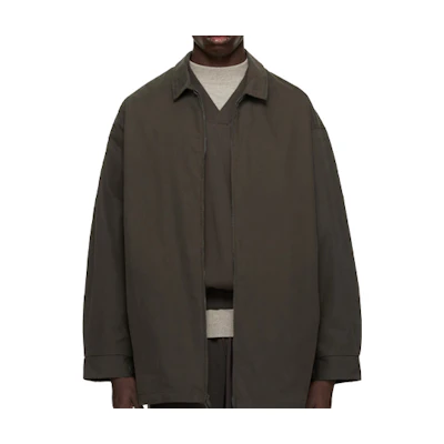 FOG SS23 Cotton Blend Twill Jacket Off Black Heavyweight Jacket FOG-SS23-421