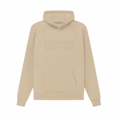 FOG SS23 Essentials Hoodie Sand Logo Print Heavyweight - Sand White FOG-SS23-004