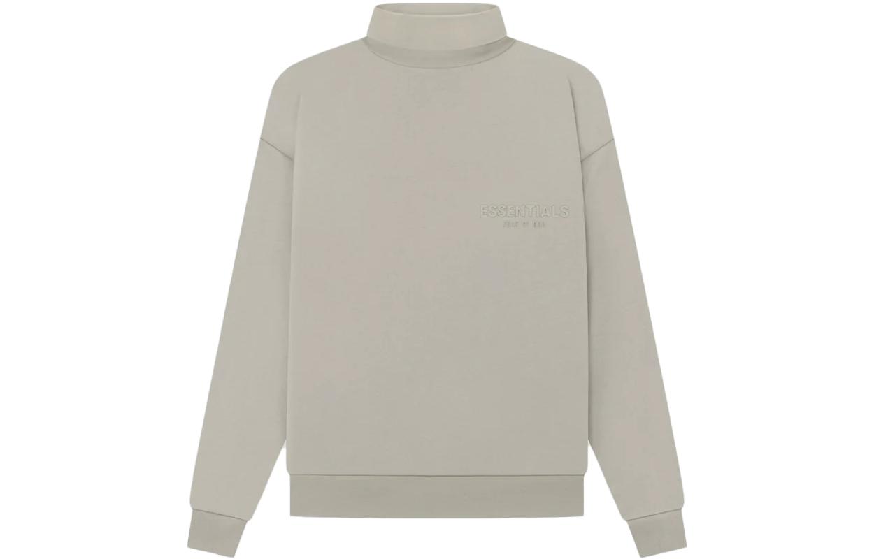 Fear of God SS23 Essentials Seal Gray Turtleneck Sweatshirt Mens Heavyweight FOG-SS23-073