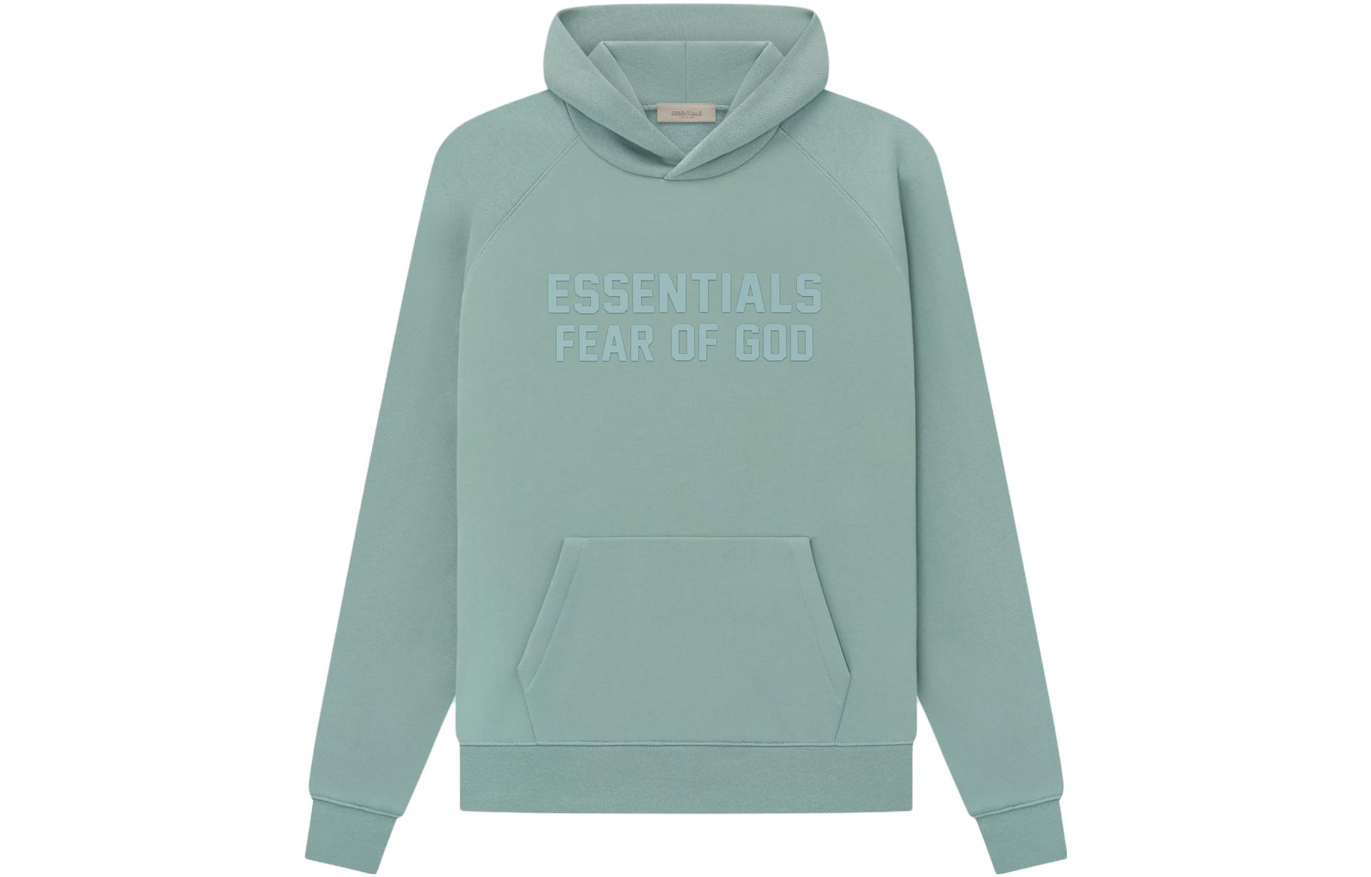 FOG SS23 Essentials Sycamore Logo Hoodie Misty Blue - Heavyweight Pullover FOG-SS23-002