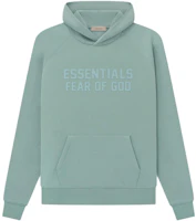 Fear of God SS23 Essentials Sycamore Logo Hoodie Misty Blue - Heavyweight Pullover FOG-SS23-002 Fear of God SS23 Essentials Sycamore Logo Hoodie Misty Blue - Heavyweight Pullover FOG-SS23-002