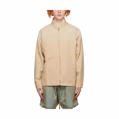 FOG SS23 Eternal Beige Khaki Cotton Canvas Jacket with Black Logo Patch FOG-SS23-817