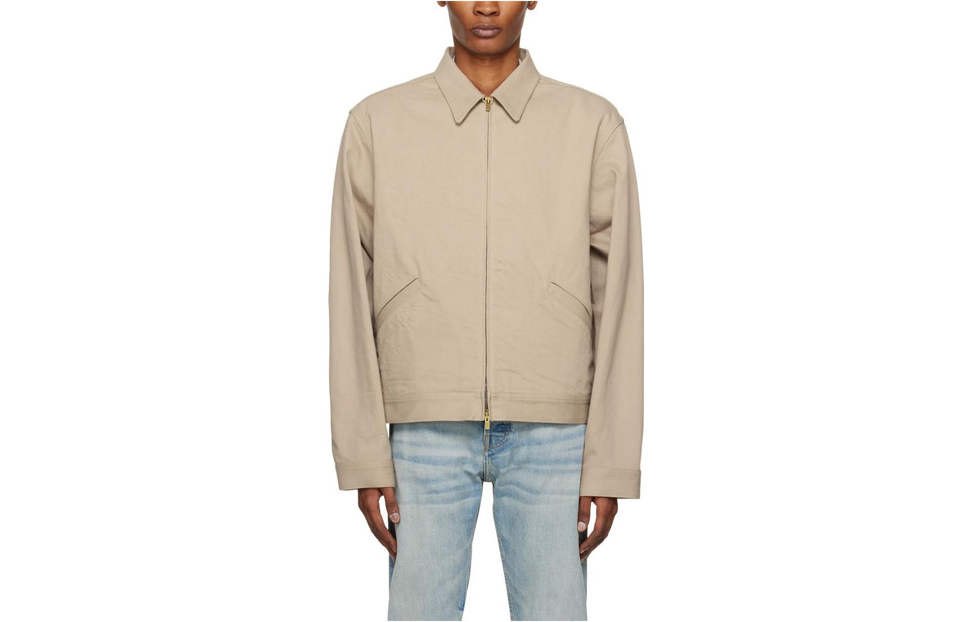 FOG SS23 Eternal Cotton 14oz Denim Jacket Dusty Beige Mens Long Sleeve FOG-SS23-821