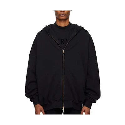 FOG SS23 Eternal Cotton Fleece Hoodie Black Double-Zip Black Jacket FOG-SS23-736