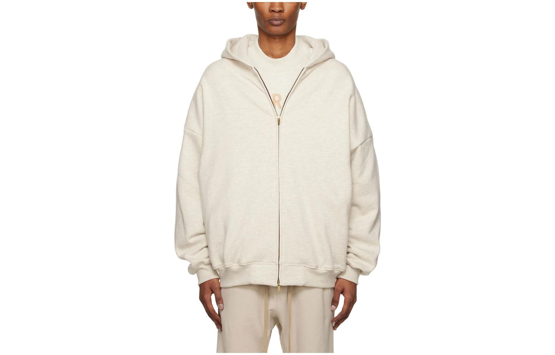 FOG SS23 Eternal Cotton Fleece Hoodie Warm Heather Oatmeal Jacket FOG-SS23-738