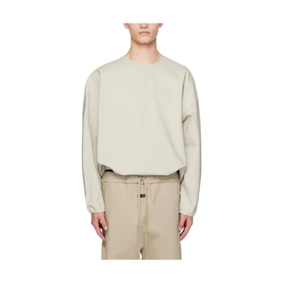 FOG SS23 Eternal Stretch Viscose Jersey Crewneck Sweatshirt Cement Gray Men FOG-SS23-735