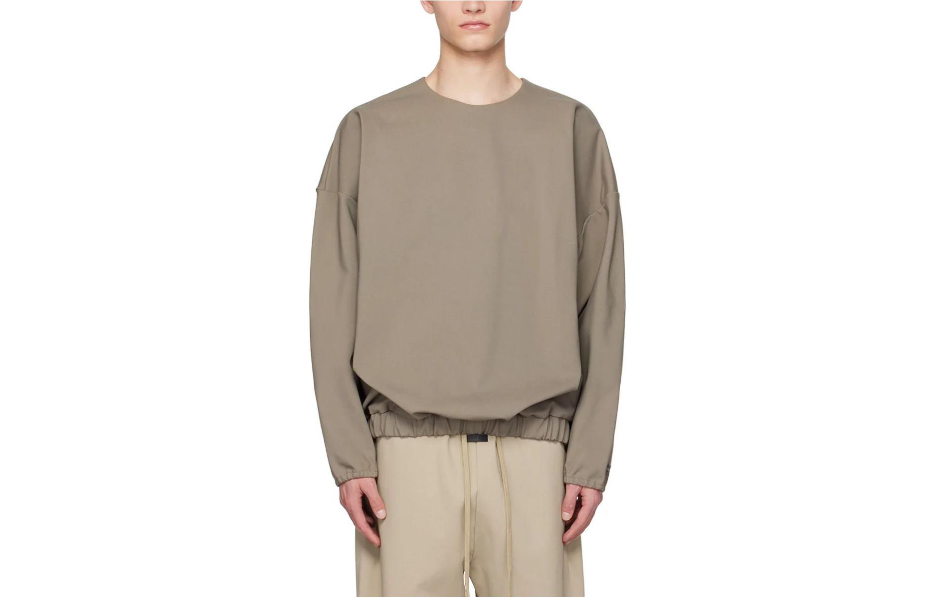 FOG SS23 Eternal Stretch Viscose Jersey Sweatshirt Dusty Concrete Mens FOG-SS23-734