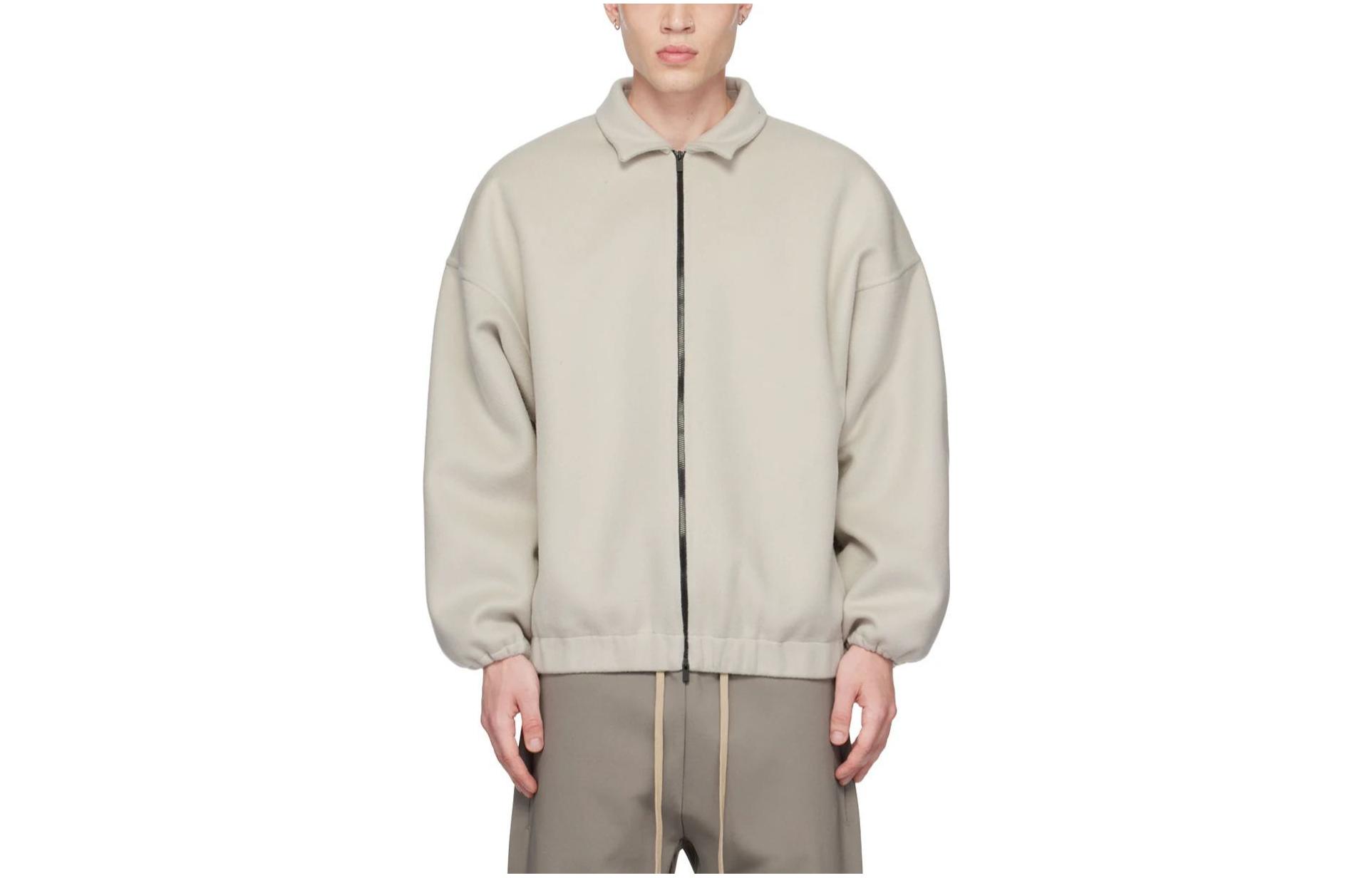 FOG SS23 Eternal Virgin Wool-Cashmere Melton Jacket Cement Gray FOG-SS23-815