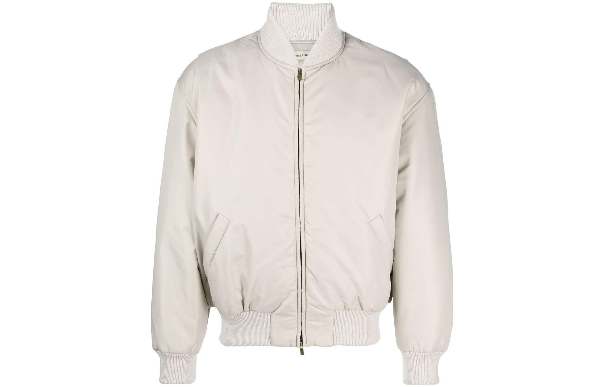 FOG SS23 Eternal Wool Blend Zipper Pilot Jacket Egg Shell White FOG-SS23-828