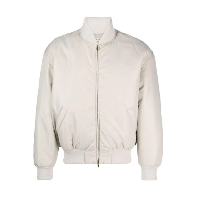 FOG SS23 Eternal Wool Blend Zipper Pilot Jacket Egg Shell White FOG-SS23-828