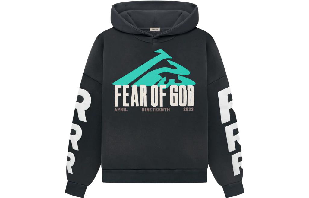 FOG SS23 Mountain Hoodie Black Unisex Pullover FOG123-17-001-1