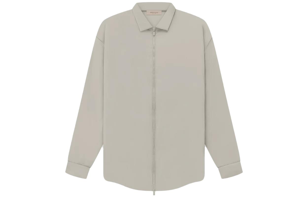 Fear of God SS23 Nylon Zip Shirt Jacket Seal Grey - Windproof Overshirt FOG-SS23-068