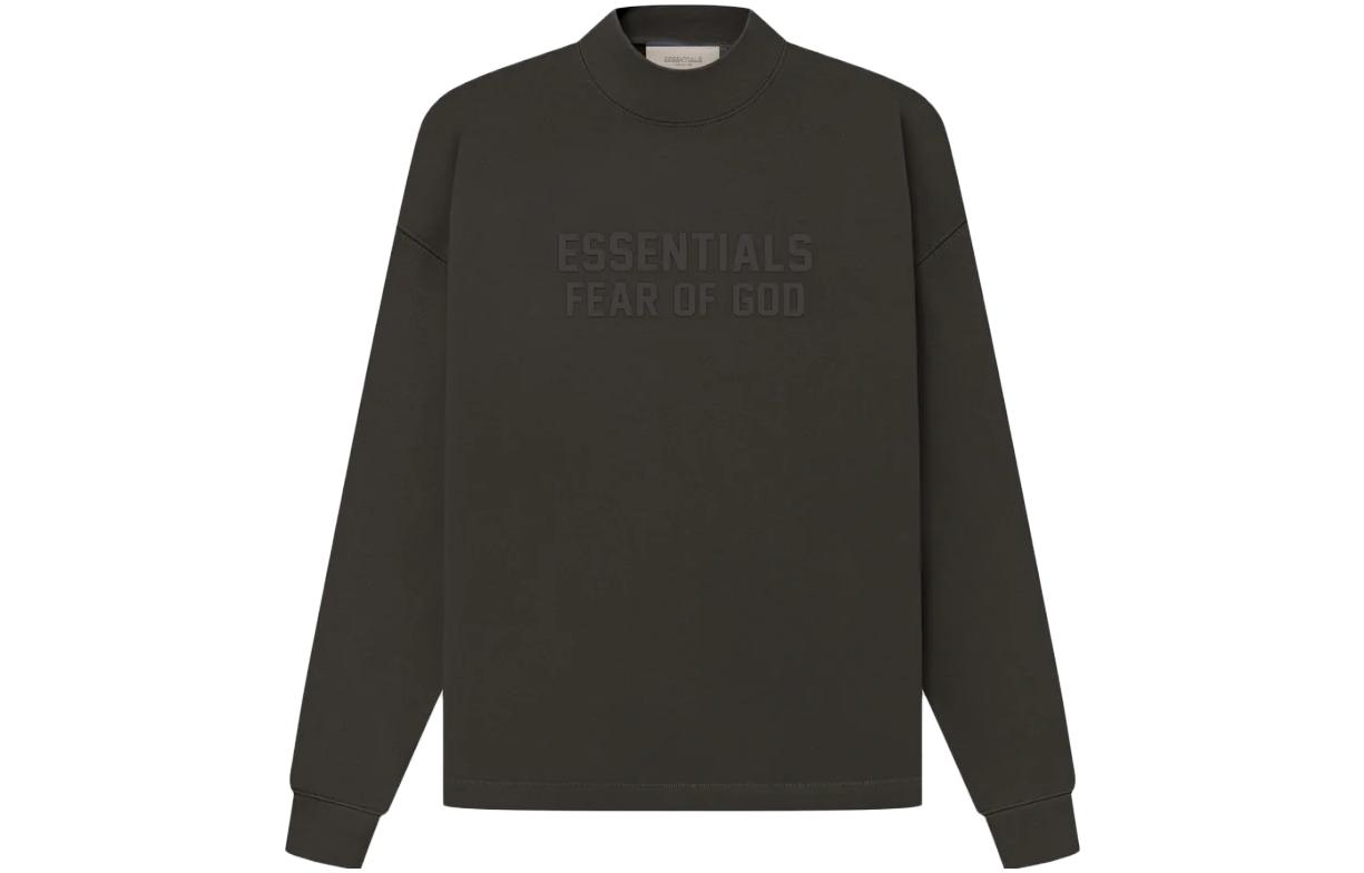 Fear of God SS23 Relaxed Crewneck Logo Pullover Sweatshirt Faded Black FOG-SS23-025