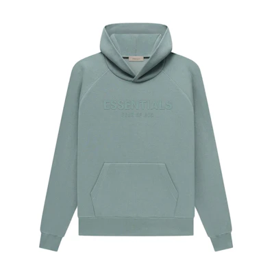 FOG SS23 Waffle Hoodie Sycamore Logo Print Misty Blue Heavyweight Menswear FOG-SS23-034