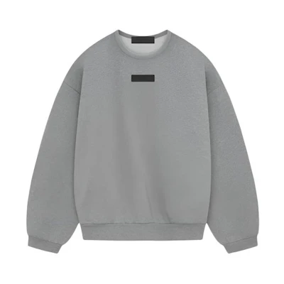 FOG SS24 Crewneck Sweater Dark Heather Oatmeal Mens American Style Pullover 192SP244683F