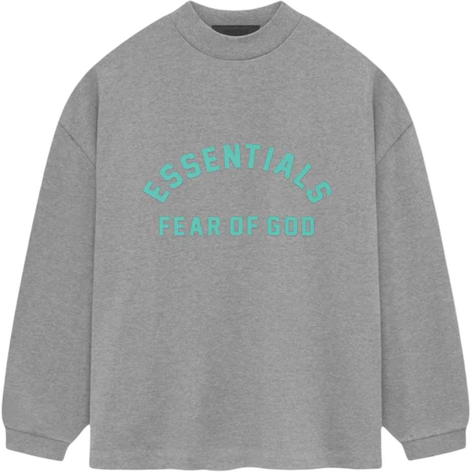 FOG SS24 Dark Heather Oatmeal Longsleeve Pullover Casual Sweatshirt 125SP242013F