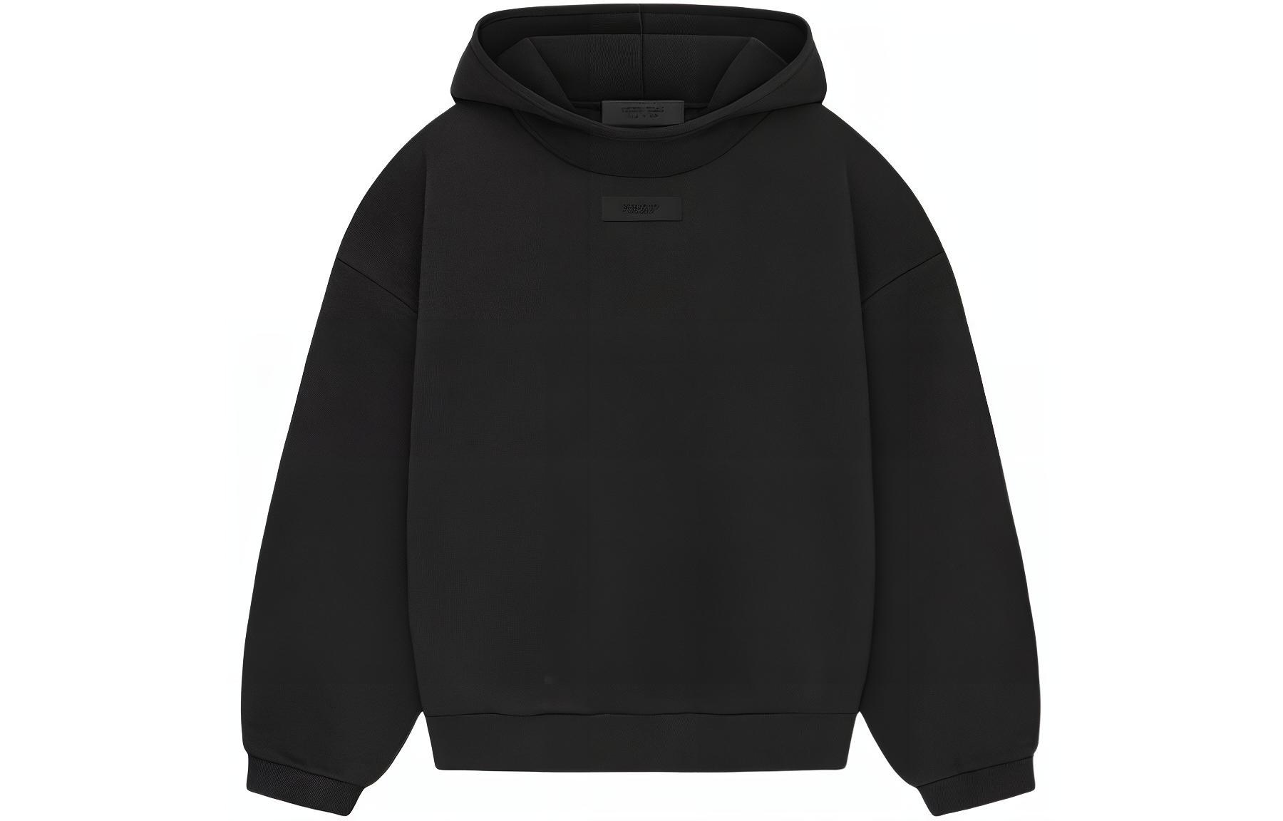 FOG SS24 Drop 2 Hoodie Jet Black Pullover Heavyweight Fleece Menswear 192SP242054F