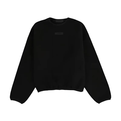 FOG SS24 Drop 2 Jet Black Crewneck Fleece Heavyweight Sweatshirt Mens 192SP244704F