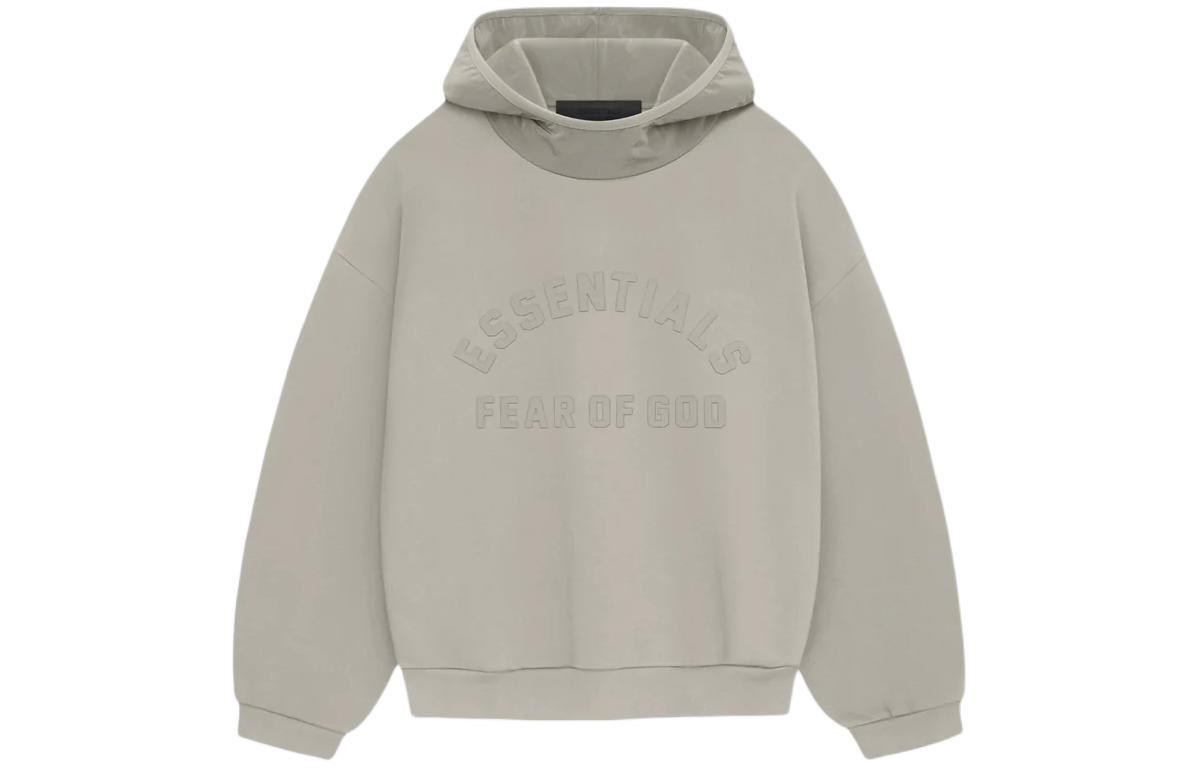 FOG SS24 Drop 2 Nylon Fleece Hoodie Seal Gray Heavyweight Pullover 202SP244315F