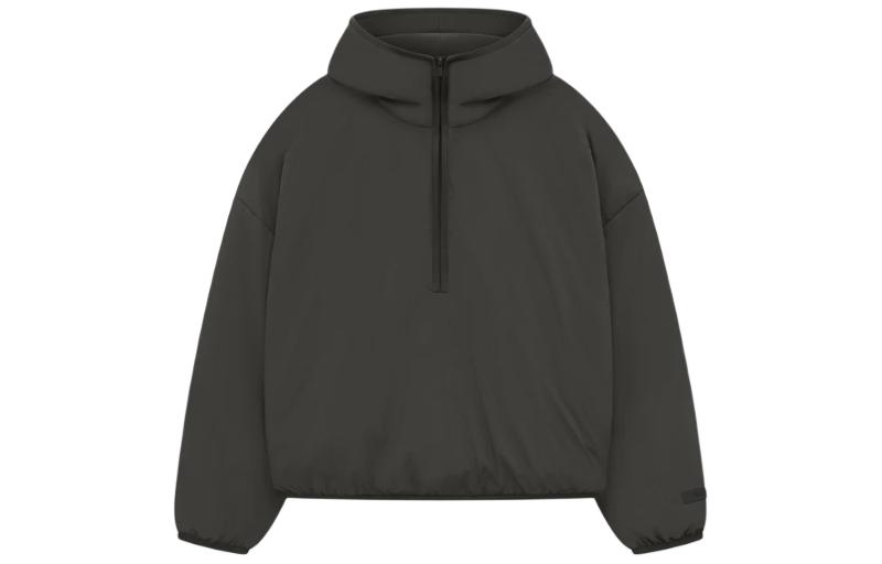 FOG SS24 Filled Half-Zip Hoodie Ink Black Heavyweight Sweatshirt 202SP244330F