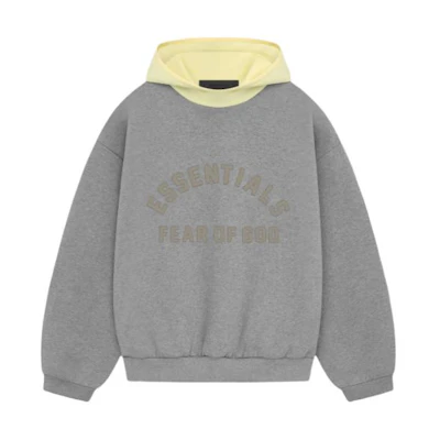 FOG SS24 Fleece Hoodie Garden Yellow Pullover Sweatshirt 202SP244311F